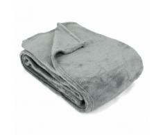 Couverture polaire 180x240 cm Microfibre 280 g/m2 APOLLO Gris Argent