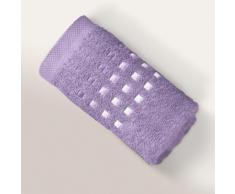 Serviette de toilette 50x100 cm PURE SQUARES Bleu Lavande 550 g/m2