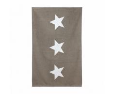 Tapis de bain 60x90 cm 100% coton 700 g/m2 STARS Marron