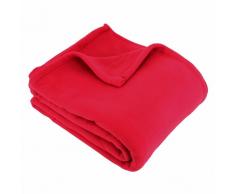 Couverture polaire 240x260 cm 100% Polyester 350 g/m2 TEDDY Rouge Cerise