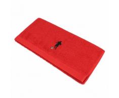 Serviette de toilette 50x100 cm 100% coton 550 g/m2 PURE FOOTBALL Rouge