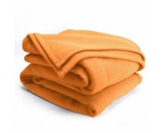 Couverture polaire 180x220 cm Isba, Miel - 100% Polyester 320 g/m2, traité non-feu