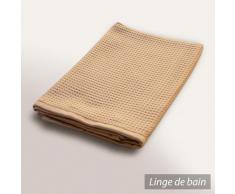 Serviette de toilette 50x100 cm nid d'abeille PURE WAFFLE 300 g/m² beige
