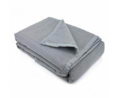 Couverture 240x260 cm pure laine vierge lambswool 360 g/m² VICTORIA Gris Graphite
