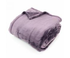 Couverture polaire 180x240 cm Microfibre 100% Polyester 320 g/m2 VELVET Violet Prune