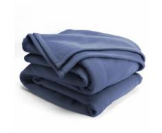 Couverture polaire 220x240 cm Isba, Marine - 100% Polyester 320 g/m2, traité non-feu