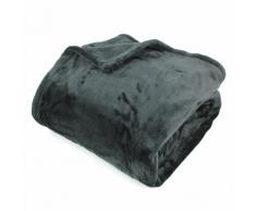 Couverture polaire 180x240 cm Microfibre 100% Polyester 320 g/m2 VELVET Noir