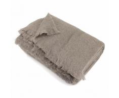Couverture 220x240 cm Laine Mohair 320g/m² THESEE Marron Taupe