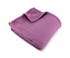Couverture polaire 220x240 cm 100% Polyester 350 g/m2 TEDDY Mauve