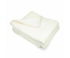 Couverture 240x300 cm laine Lambswool 280 g/m² ADELAIDE Blanc Naturel