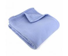 Couverture polaire 220x240 cm 100% Polyester 350 g/m2 TEDDY Bleu Lavande