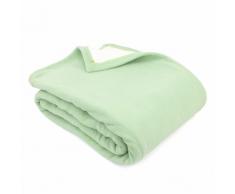Couverture polaire luxe 220x240 cm 100% polyester 430 g/m2 NARVIK Vert Tilleul