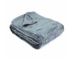 Couverture polaire 220x240 cm Microfibre 280 g/m2 APOLLO Gris Acier