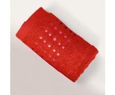 Serviette invité 33x50 cm 100% coton 550 g/m2 PURE POINTS Rouge