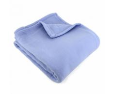 Couverture polaire 180x220 cm 100% Polyester 350 g/m2 TEDDY Bleu Lavande