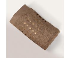Serviette invité 33x50 cm 100% coton 550 g/m2 PURE POINTS Marron Taupe