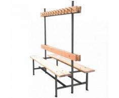 Banc vestiaire double face avec patère - Noir E2468