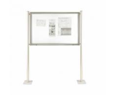 Vitrine d'extérieur éclairage LED sur pied à visser Verre sécurit