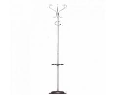 Porte-manteaux acier époxy noir et gris Perroquet 6 patères