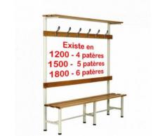 Banc à patères pour vestiaire de sport E6088