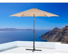 Parasol en métal - toile mokka ronde - ø 267 cm - Varese
