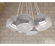 Lampe de plafond - suspension - plafonnier - luminaire argent - Olza