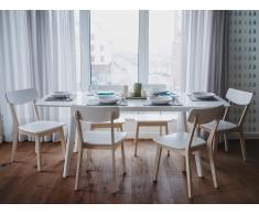 Table de salle à manger - Table extensible - Table blanche - 150-195 cm - Sanford