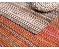 Tapis rectangulaire en coton - tapis en tons bruns - 160x230 cm - Niksar