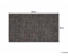 Tapis rectangulaire - marron - 80 x 150 cm - Saray