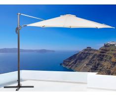 Parasol en métal - toile beige ronde - ø 291 cm - Savona