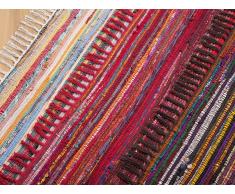 Tapis rectangulaire en coton - tapis design multicolore - clair - 160x230 cm - Danca
