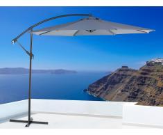Parasol en métal - toile anthracite - ø 293 cm - Ravenna
