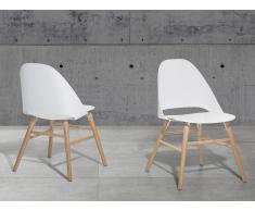 Chaise design - siège en plastique blanc - Milford