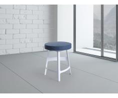 Tabouret de bar - Chaise de bar design - bleu et blanc - Hamburg (bas)