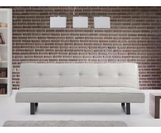 Canapé convertible - canapé-lit en tissu gris blanc - Derby