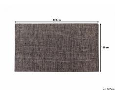 Tapis rectangulaire - marron - 120 x 170 cm - Saray