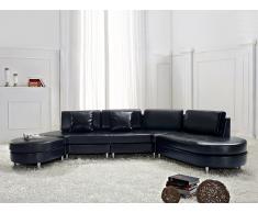 Canapé d'angle - canapé en cuir noir - sofa Copenhagen