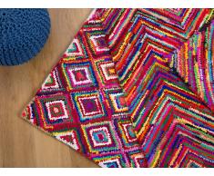 Tapis rectangulaire en coton - multicolore - 160x230 cm - Kaiseri