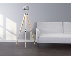 Lampadaire design - luminaire - lampe de salon - couleur bois naturel - Alzette