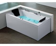 Baignoire d'angle rectangulaire - baignoire balnéo / whirlpool - hydromassage & chromothérapie - Varadero (D)
