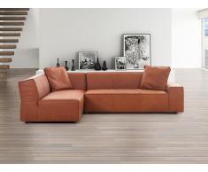 Canapé d'angle - canapé en cuir vintage cognac - sofa Adam (D)