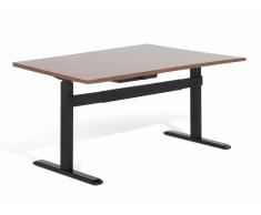 Bureau - Table de bureau - Acier - Electrique - 160x80 - Noir et Marron clair - Lift