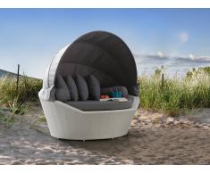 Salon de jardin - Salon de plage - Panier en rotin blanc - Sylt