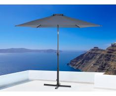 Parasol en métal - toile anthracite ronde - ø 267 cm - Varese