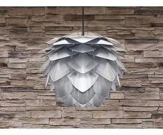 Lampe de plafond - suspension - plafonnier - luminaire argent - Silvia