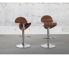 Tabouret de bar - couleur bois naturel foncé - Liverpool