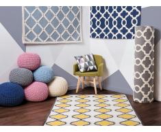 Tapis de salon bleu - 140x200 cm - Tapis coton laine - Zile