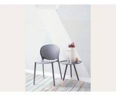 Chaise de jardin - Chaise grise - Chaise en plastique - Holmdel