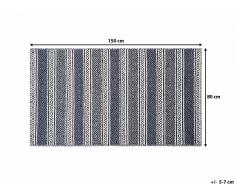 Tapis rectangulaire - beige et gris - 80x150 cm - Patnos