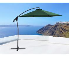 Parasol en métal - toile verte sans lambrequin - Asti II